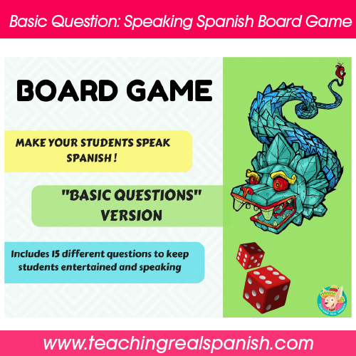 Basic Question Speaking Spanish Board Game